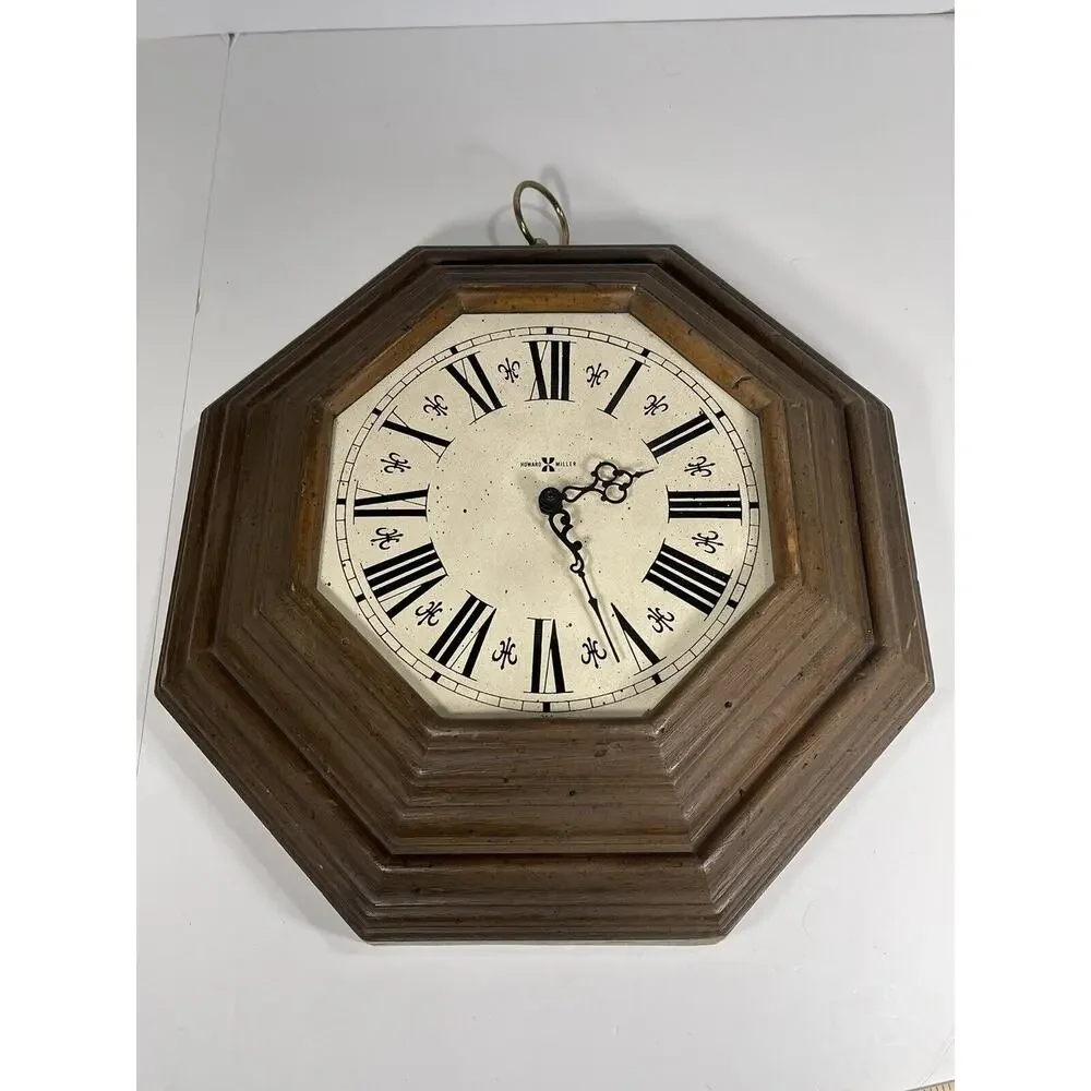 Howard Miller Clock Company 17” Wall Clock Model‎ 4975 Hexagon Wood Unique Rare
